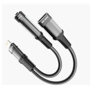 ایرفون 2در1 وآداپتورشارژ لایتنینگ به لایتنیگ گرین لاین