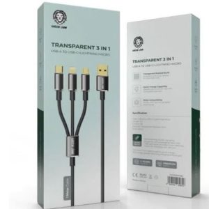 کابل شارژ گرین لاین USB-c lightning micro