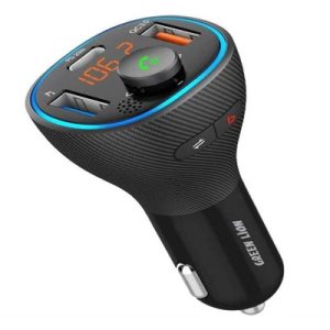 شارژر مخصوص خودرو گرین لاین مدل GL-FM مجهز به اف ام ترانسمیتر