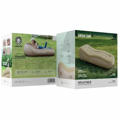 تشک بادی گرین لاین همراه با پمپ شارژی Inflatable Air Mattress Sofa - تصویر 3