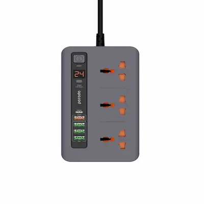 هاب برق و شارژ پرودو مدل Porodo Multi-Port Power HUB 4 USB-A/USB-C