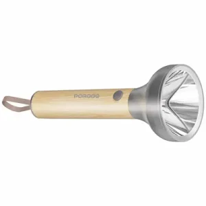 چراغ قوه چوبی پرودو مدل Porodo Lifestyle Birch 300 Wooden LED Flashlight