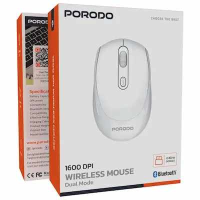 ماوس پرودو Porodo 1600DPI Wireless Mouse Dual Mode - تصویر 2