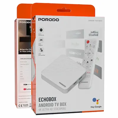 اندروید باکس 4K پرودو Porodo Echobox Android TV Box - تصویر 2