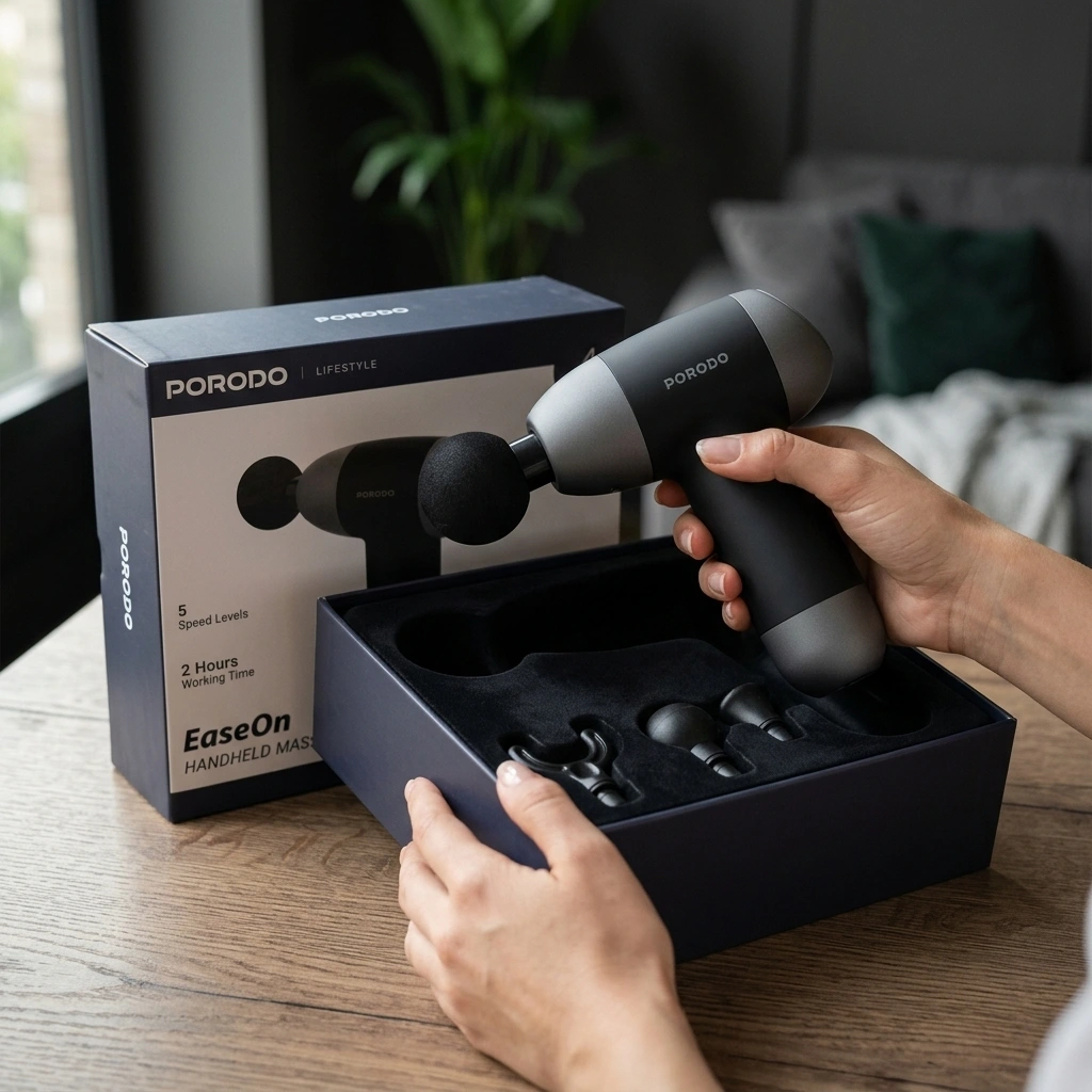 ماساژور برقی PORODO EaseOn با ۴ سری قابل تعویض و ۲ ساعت کارکرد