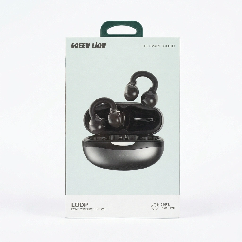 هدفون استخوانی GREEN LION LOOP _ TWS، ۵ ساعت پخش، طراحی ارگونومیک