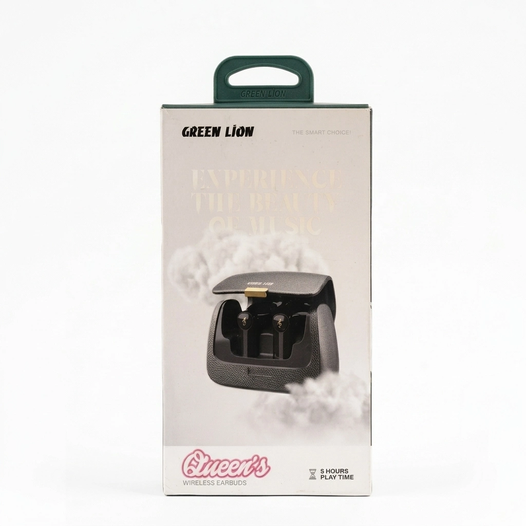 هدفون بی سیم GREEN LION مدل Queen's TWS، ۸ ساعت پخش، طراحی لوکس
